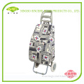 2014 Hot sale new style portable folding shopping trolley bag with wheels